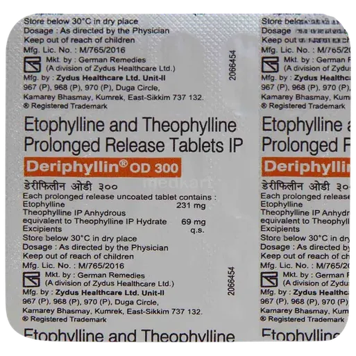 deriphyllin od 300mg tablet 15's